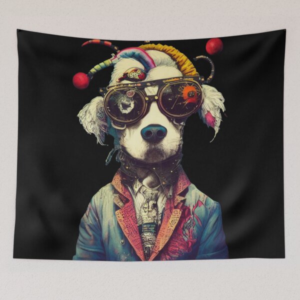 Item preview, Punk Rock Pop Graffiti Dog Animal designed and sold by TheWildFlix.