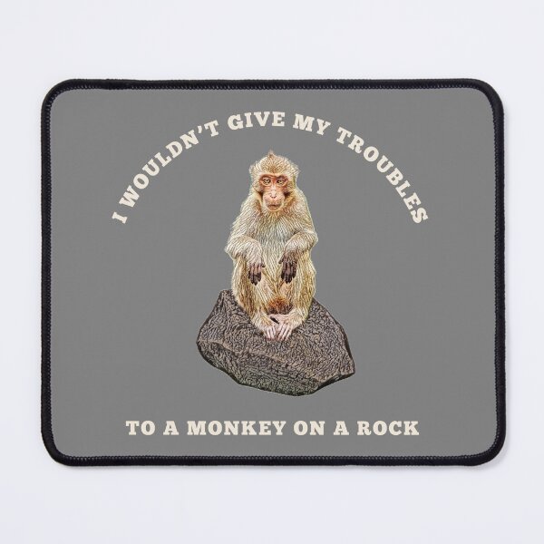 Item preview, Funny Monkey on a Rock Saying for Dark T Shirts designed and sold by DNiceGirl.