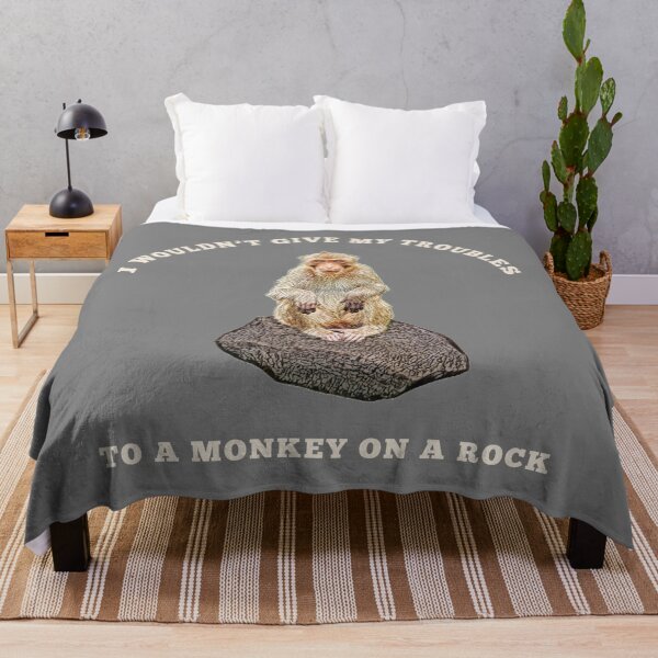Item preview, Funny Monkey on a Rock Saying for Dark T Shirts designed and sold by DNiceGirl.