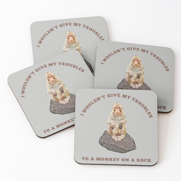 Item preview, Funny Monkey on a Rock Phrase for Light Apparel  designed and sold by DNiceGirl.