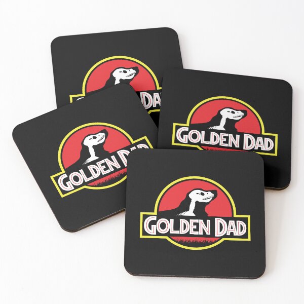 Item preview, (For Dark Background) Jurassic Golden Retriever Dad designed and sold by More Cute Dogs.