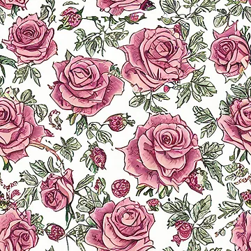 Artwork thumbnail, Beautiful Roses Pattern by woodlarks