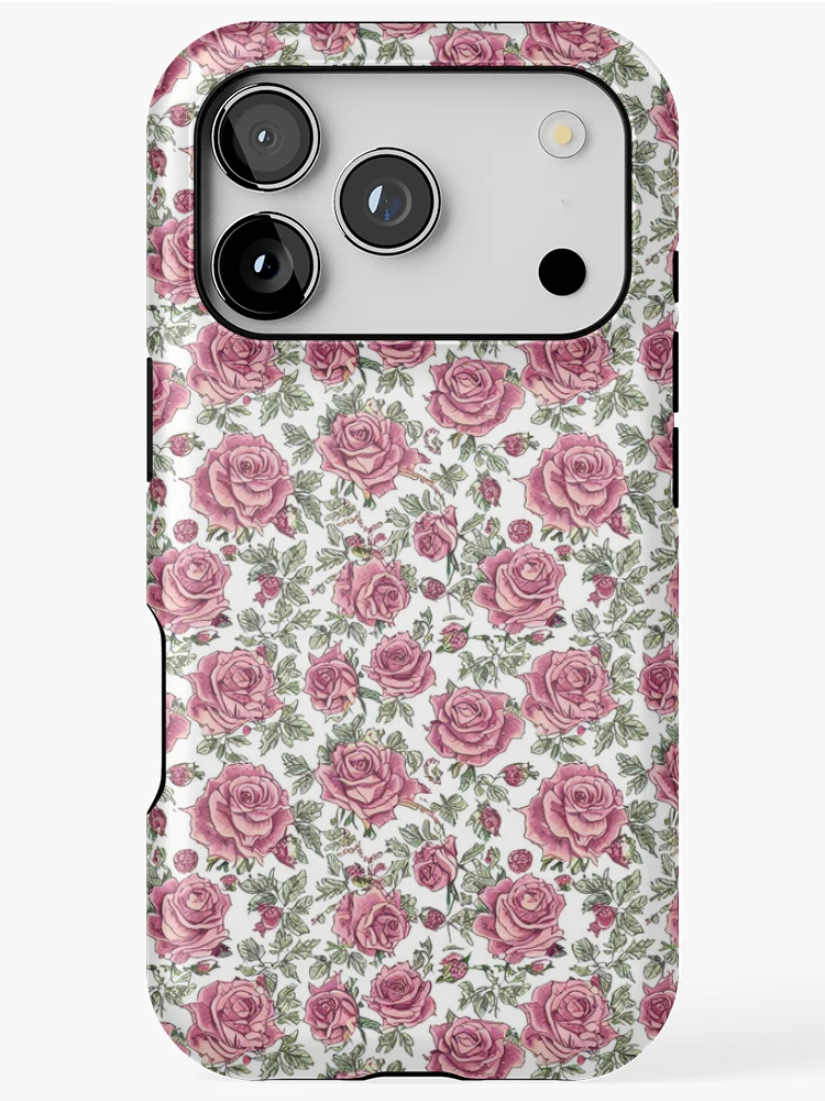 Thumbnail 1 of 4, iPhone Case, Beautiful Roses Pattern designed and sold by woodlarks.