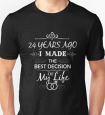 Funny 24th Wedding Anniversary Shirts For Couples. Funny Wedding Anniversary Gifts Unisex T-Shirt