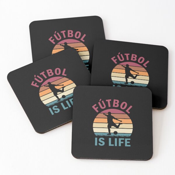 Item preview, Fútbol is life football and soccer lover vintage retro sunset designed and sold by CharlesHumphre.