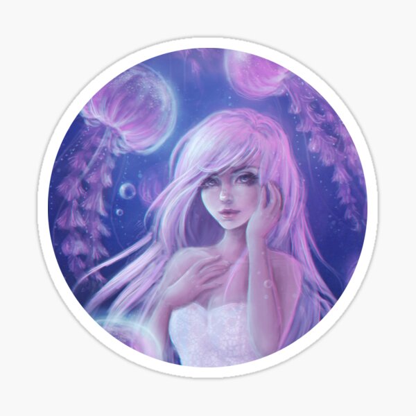 Jellyfish Princess Sticker