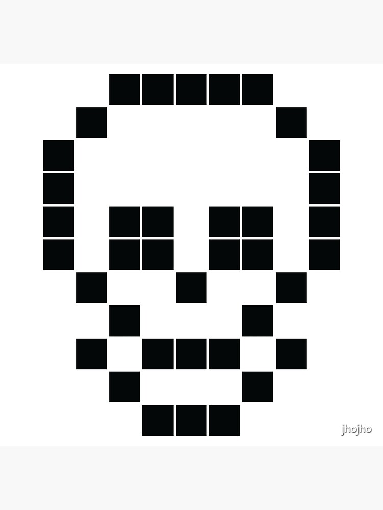 Pixel Skull Poster For Sale By Jhojho Redbubble