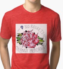 No regrets, only memories. Tri-blend T-Shirt