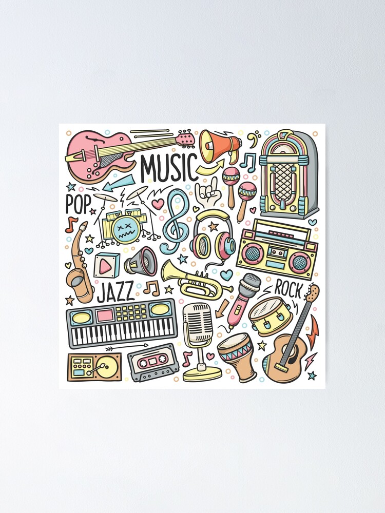 Poster Musica Doodle 