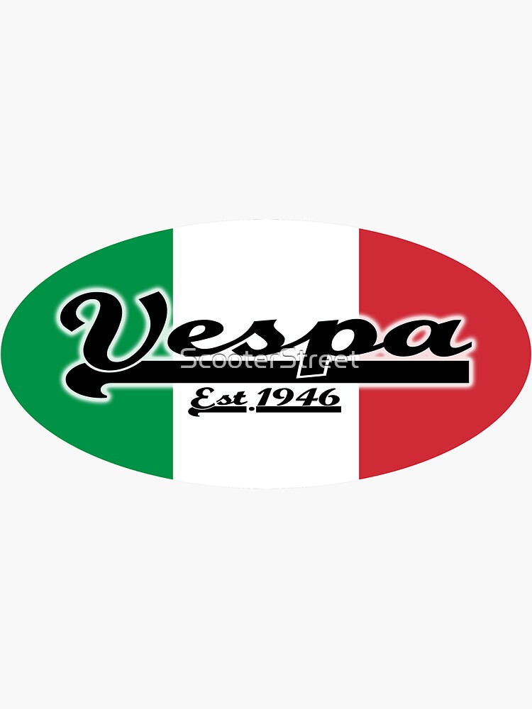 Team Vespa Oval - Italian Flag by ScooterStreet
