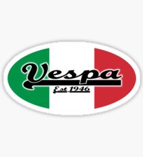 Team Vespa Oval - Italian Flag Sticker