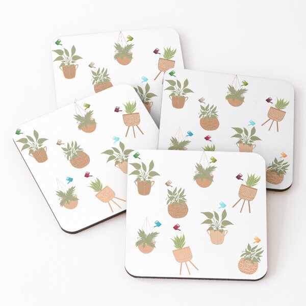 Item preview, Houseplant and Watering Can Pattern designed and sold by sleepypopcorn.