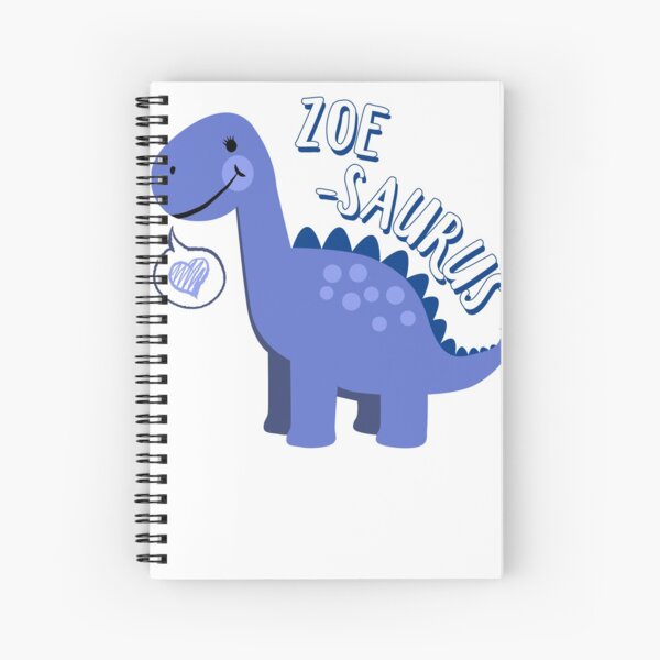 Cuaderno de espiral de dinosaurio personalizado con palmera de dinosaurio  azul, cuaderno personalizado para niños, adolescentes, niñas, mujeres