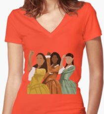 Fitted V-Neck T-Shirt Hermanas Schuyler