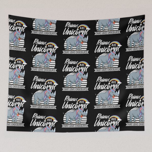 Item preview, Rhinos Are Unicorns That Love Chocolate designed and sold by aaronbolser.