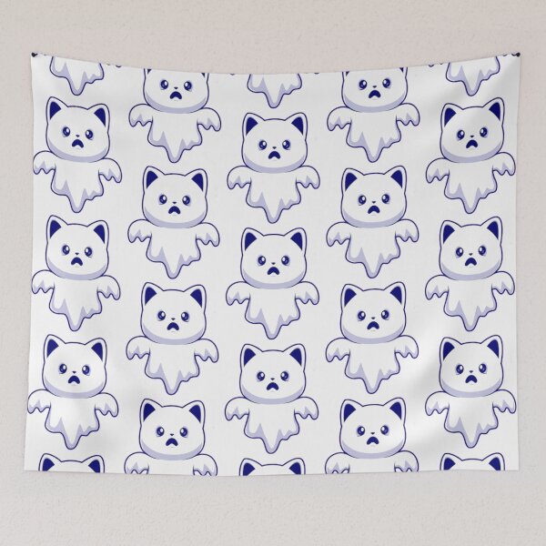 Item preview, Cute white halloween cat ghost  designed and sold by BEAUTY ⭐⭐⭐⭐⭐.
