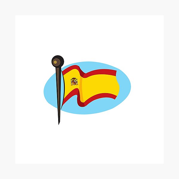 Lámina Fotográfica Dibujo De La Bandera Española Bandera De Diseño De Jag2b Redbubble 5548