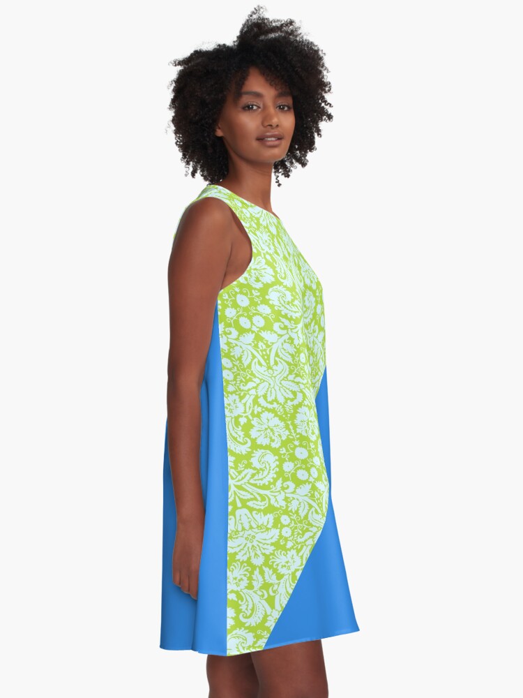 Alternate view of Trendy Resort Fashion Lime Green Bleu de France A-Line Dress