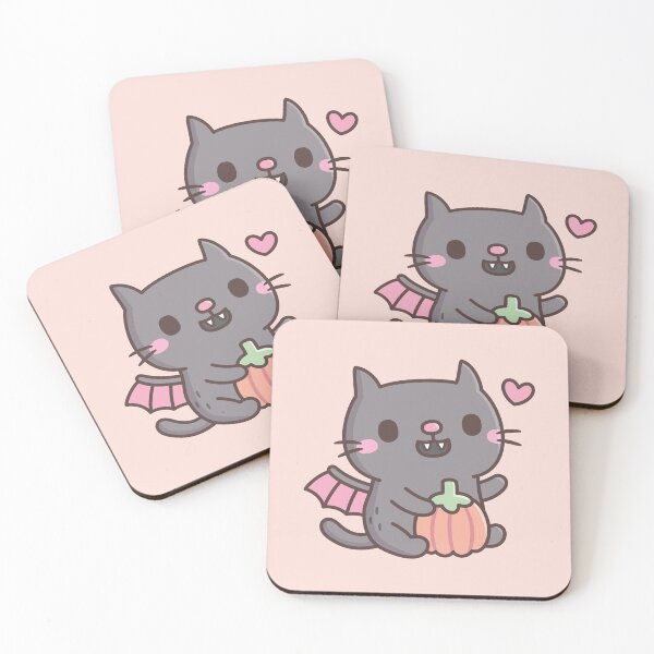 Item preview, Cute Vampire Cat With Bat Wings With Pumpkin designed and sold by rustydoodle.