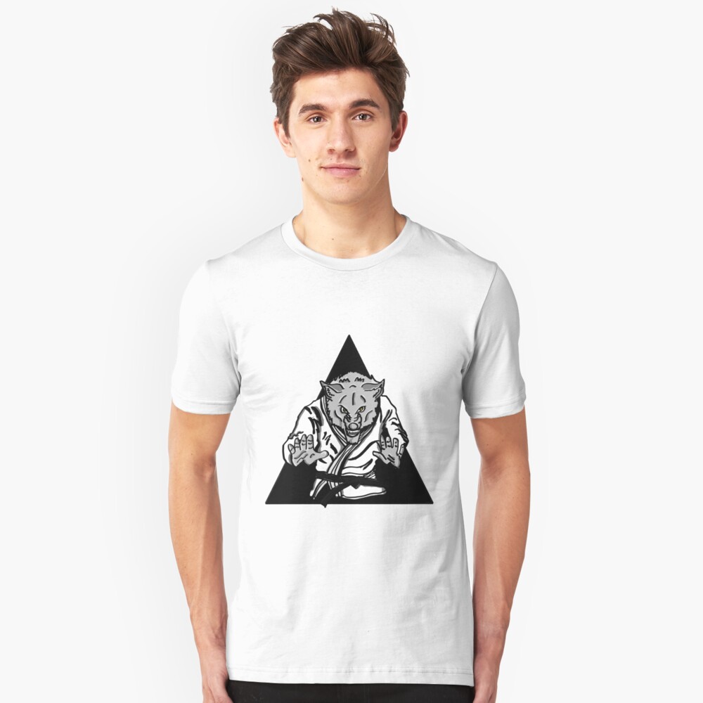 Black Belt Wolf Slim Fit T-Shirt