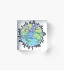 Zentangle Earth Acrylic Block