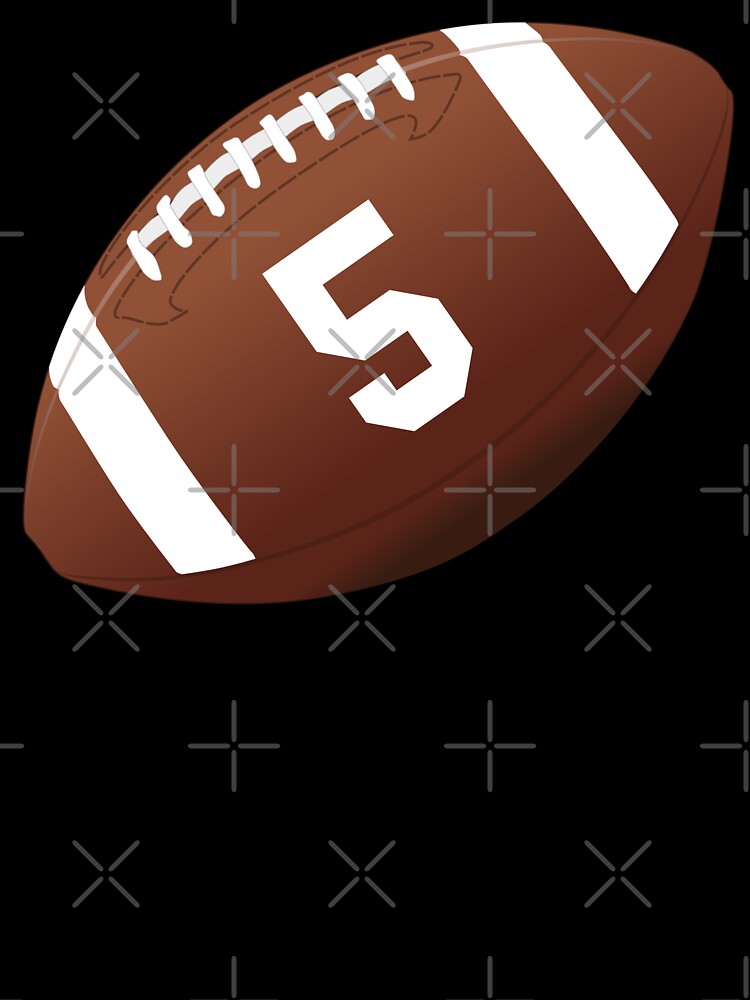 American football ball number 5, five | Kids T-Shirt