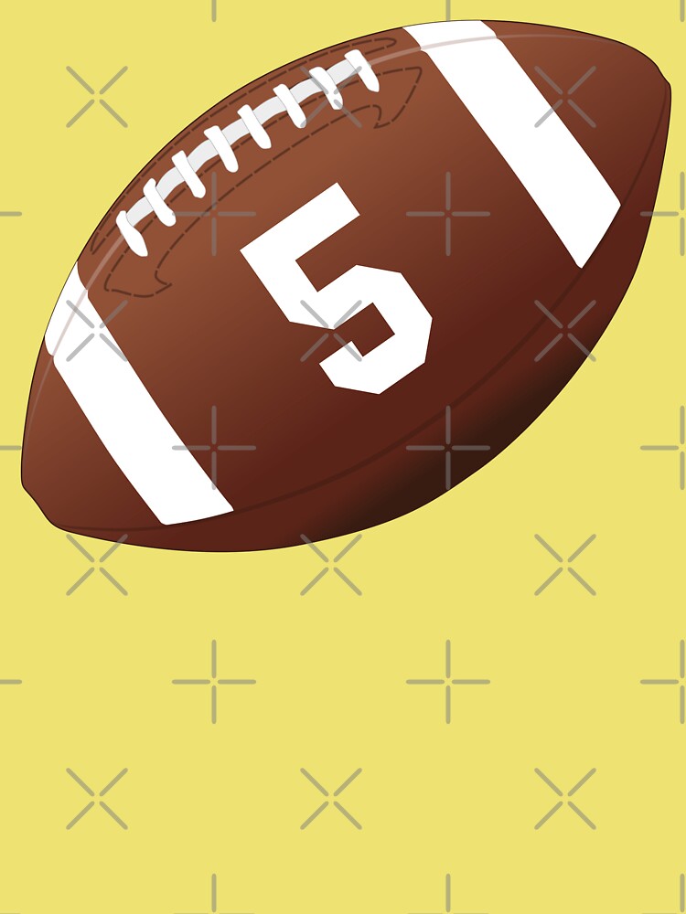 American football ball number 5, five | Kids T-Shirt