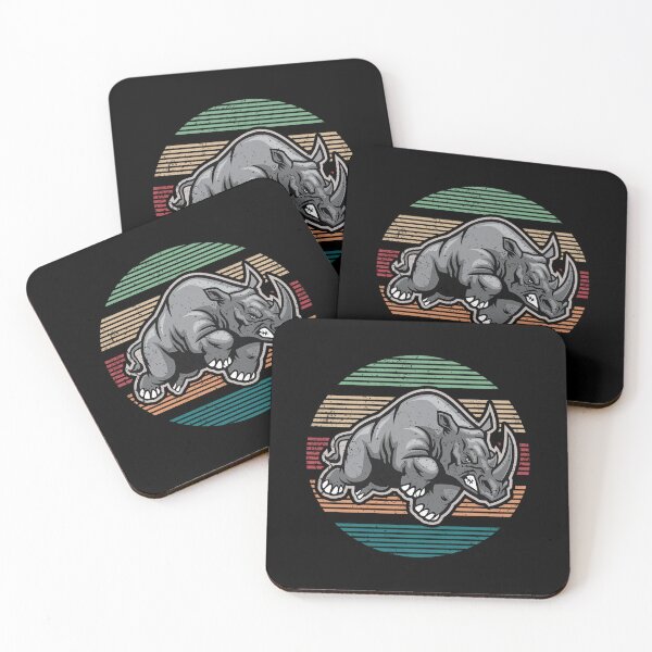 Item preview, Rhinos Lover Gift Vintage Retro Rhino designed and sold by aaronbolser.