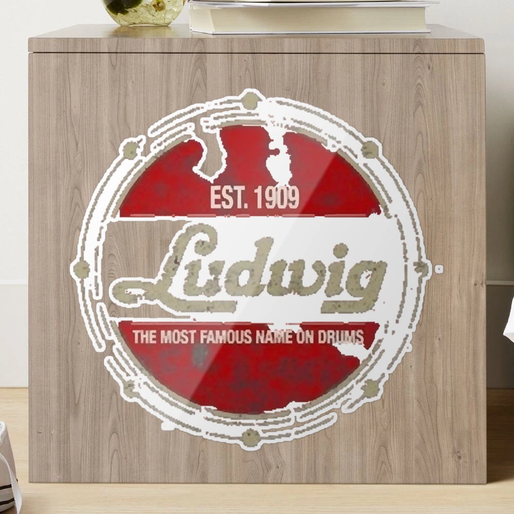 Adesivo Logo Ludwig 80 Cromato Per Batteria - Basso Lungo 9" - Sticker