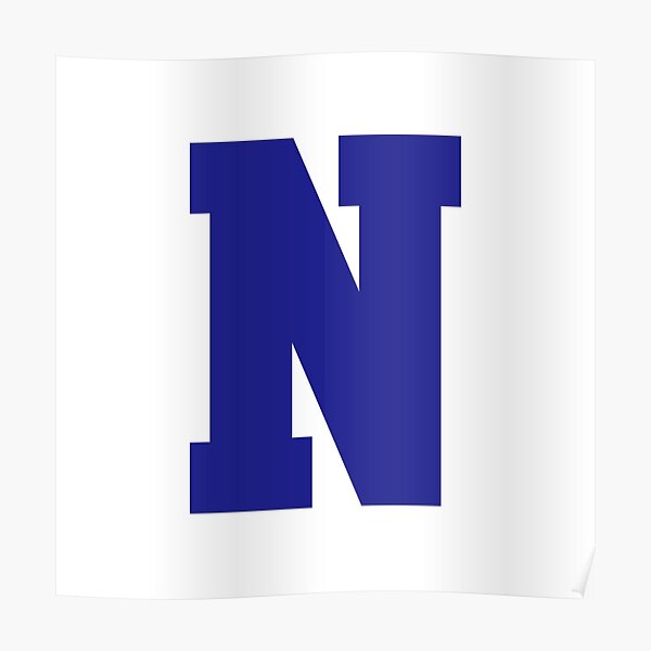 "Alphabet, Blue N, Sports letter N" Poster for Sale by TheCultStuff