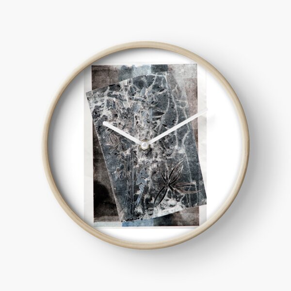 Lavender Print Clock