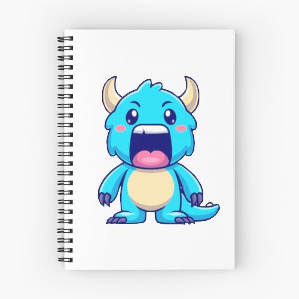 Item preview, Cute blue halloween monster with mouth wide open cartoon designed and sold by BEAUTY ⭐⭐⭐⭐⭐.