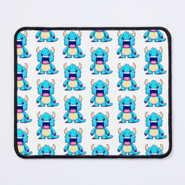 Item preview, Cute blue halloween monster with mouth wide open cartoon designed and sold by BEAUTY ⭐⭐⭐⭐⭐.