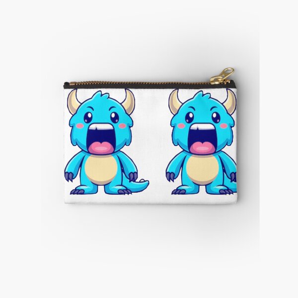 Item preview, Cute blue halloween monster with mouth wide open cartoon designed and sold by BEAUTY ⭐⭐⭐⭐⭐.