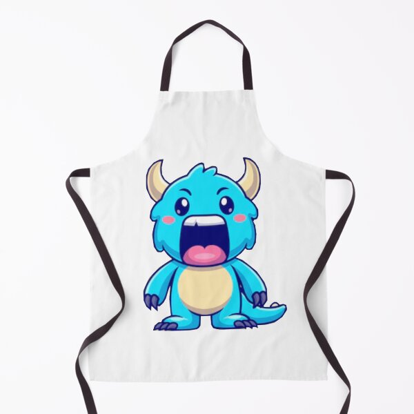 Item preview, Cute blue halloween monster with mouth wide open cartoon designed and sold by BEAUTY ⭐⭐⭐⭐⭐.