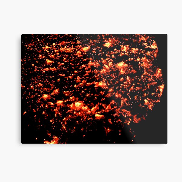 Fire Crystals Metal Print