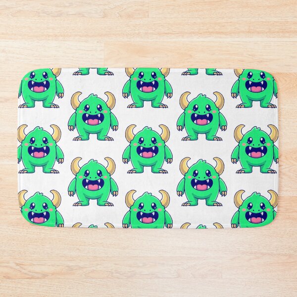 Item preview, Cute green halloween monster with mouth wide open cartoon designed and sold by BEAUTY ⭐⭐⭐⭐⭐.