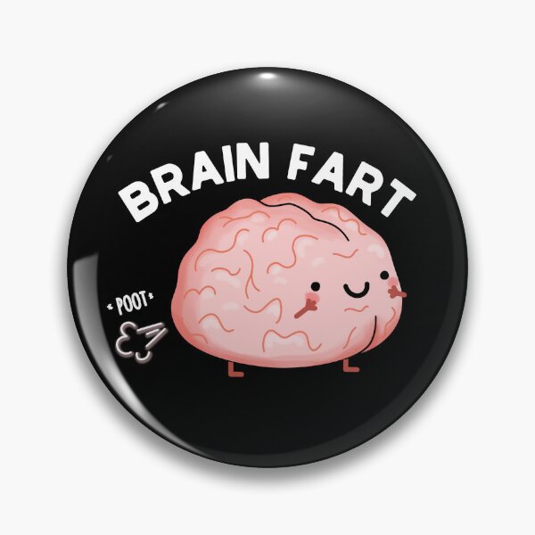 Item preview, Brain Fart Funny Brain Puns (Dark BG) designed and sold by punnybone.