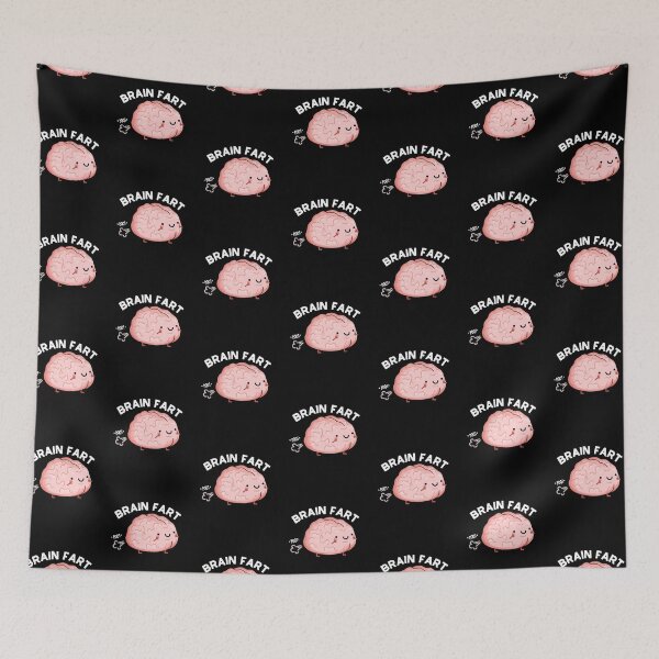 Item preview, Brain Fart Funny Brain Puns (Dark BG) designed and sold by punnybone.