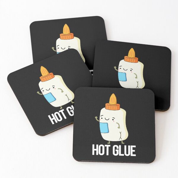 Item preview, Hot Glue Funny Puns (Dark BG) designed and sold by punnybone.