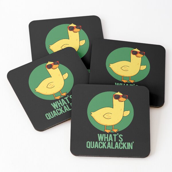 Item preview, What's Quackalackin Funny Duck Puns (Dark BG) designed and sold by punnybone.