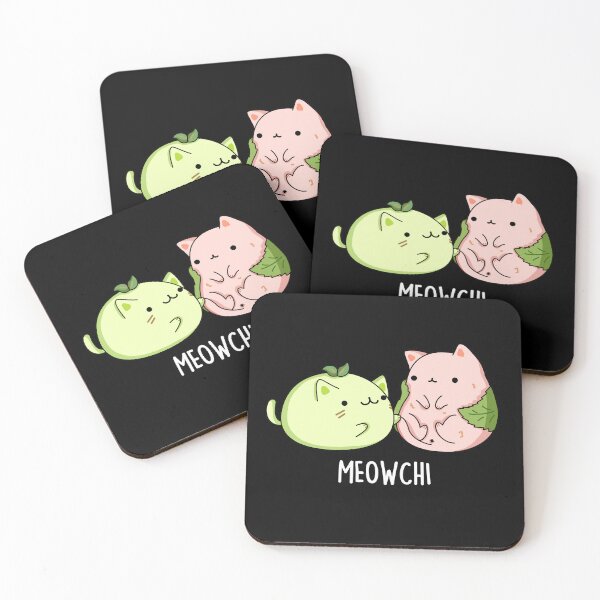 Item preview, Meowchi Funny Mochi Puns (Dark BG) designed and sold by punnybone.
