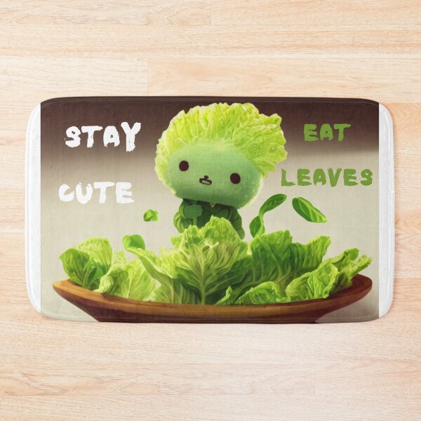 Item preview, Lettuce Character emoji emoticon  - Created by Artificial Intelligence designed and sold by Created-by-AI.
