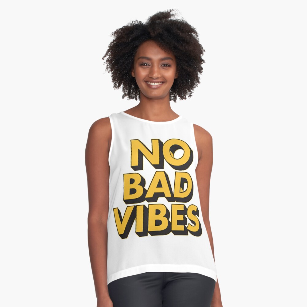 No Bad Vibes Tank Top - Black