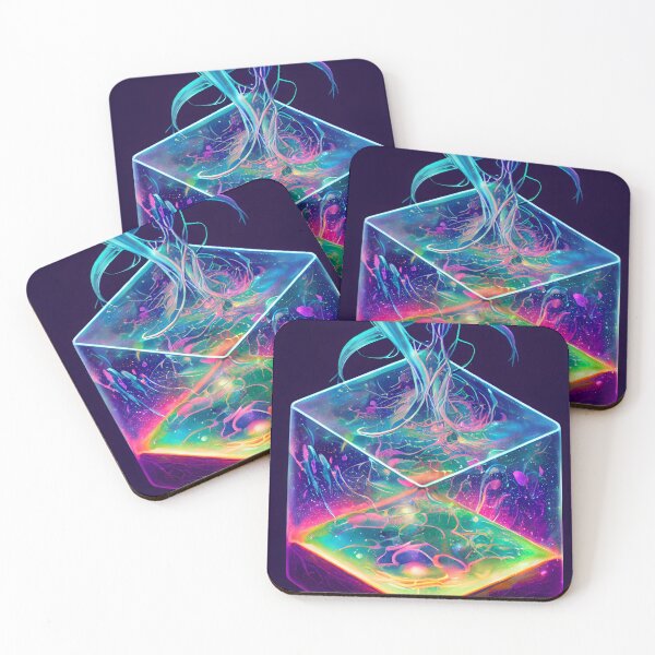 Item preview, Cube filled with bright and futuristic colors designed and sold by Tuko Designs.