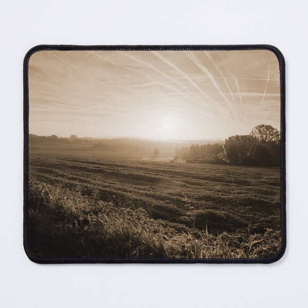 Item preview, paving sett road in autumnal sunlight in sepia designed and sold by FotoMahieu.
