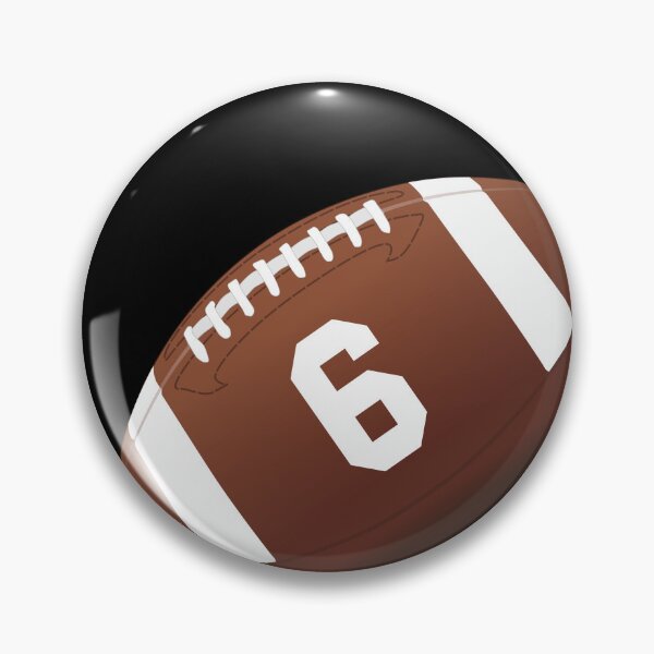Item preview, American football ball number 6, six designed and sold by TheCultStuff.