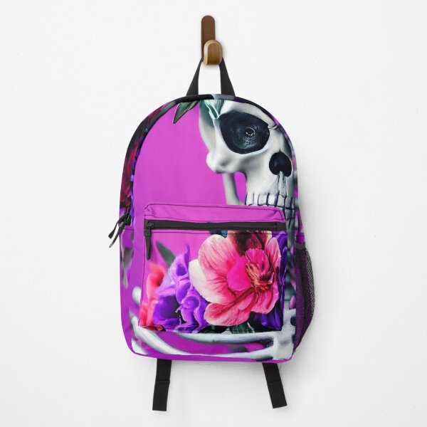 Item preview, Skelethon wearing a floral crown designed and sold by Tuko Designs.