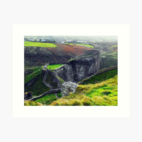 View over Tintagel Castle Art Print