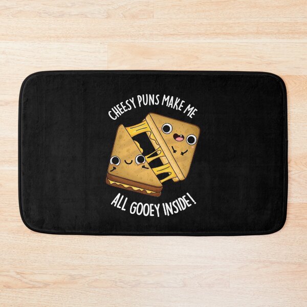 Item preview, Cheesy Puns Make Me All Gooey Inside Funny Food Puns (Dark BG) designed and sold by punnybone.